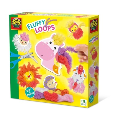 Set creativ de jucarie - Bucle pufoase - Animale din fire moi foto