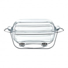 Chafing dish / Vas termorezistent cu incalzitor Saule, Ambition, 5.3 L, sticla