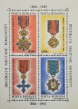 BC208, Romania 1994, bloc decoratii militare romanesti