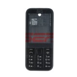 Carcasa Completa Nokia 225, Negru, cu Tastatura, Suport SIM, Capac Baterie - Original China