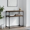 Gossi masa consola, stejar fumuriu, 75x35,5x75 cm, lemn prelucrat