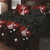 Cumpara ieftin Lenjerie pat dublu,bumbac finet,6 piese,cearceaf normal 220x240cm, cearceaf pilota 200x220cm, 2 fete de perna 50x70, 2 fete de perna 70x70-M146