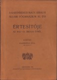 HST C1355 A karansebesi allami fogimnazium ertesitoje 1912-13