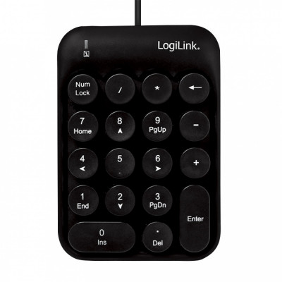 Tastatura numerica, USB, negru. ID0174 LOGILINK foto