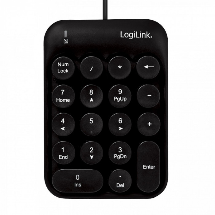 Tastatura numerica, USB, negru. ID0174 LOGILINK