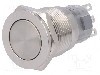 Intrerupator anti-vandalism, ON-(ON), &Oslash;19mm, ONPOW - LAS1-AGQPF-11/S