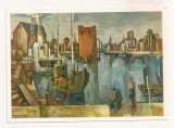 FA99 -Carte Postala- GERMANIA - Gert Potzschig, Old Harbour in Gdansk - Dresden VII Kunstausstellung , necirculata