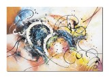 Cumpara ieftin Tablou abstract GIGANT pictat manual, Fantezie, 150x100cm ulei pe panza, gata de expus pe perete