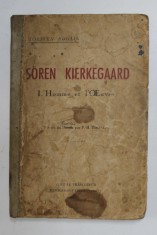 SOREN KIERKEGAARD par TORSTEN BOHLIN , L &#039;HOMME ET L &#039;OUVRE , 1941 , COPERTA UZATA , CU PETE , PREZINTA SUBLINIERI CU CREIONUL *