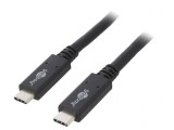 Cablu USB 3.2 USB C 0,5m Negru 20Gbps, Goobay