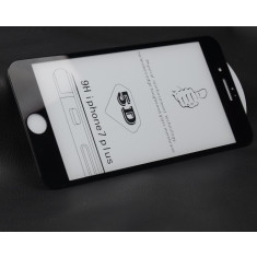 Folie de sticla Apple iPhone 7 Plus, Elegance Luxury margini colorate Black