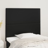 Cumpara ieftin Tăblii de pat, 2 buc, negru, 100x5x78/88 cm, piele ecologică