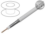 Cablu Coaxial Goobay CCS PVC Alb 100m &Oslash;6,9mm CPR Eca 27518