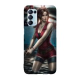 Husa compatibila cu Oppo A55, Viceversa, model Claire Redfield Resident Evil, Silicon, TPU, Transparent, Carcasa