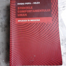 STIINTELE COMPORTAMENTULUI UMAN - OVIDIU POPA VELEA (APLICATII IN MEDICINA)