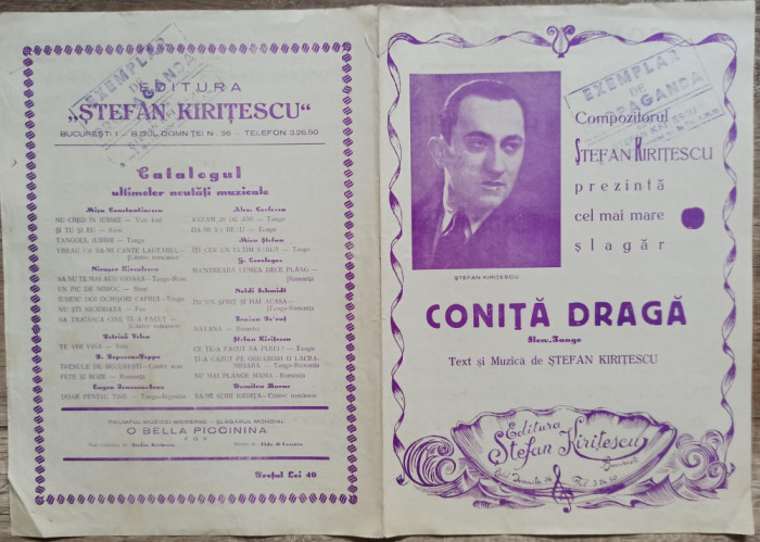 Conita draga// partitura