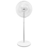 Ventilator cu picior ajustabil Zass, 55 W, 3 viteze, comutator frontal, Alb