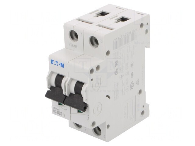 &Icirc;ntrerupător de Supracurent 20A 2 Poli 15kA 230/400V