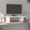 Suport pentru monitor, alb, 50x27x15 cm, lemn masiv pin