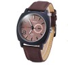 Ceas Barbatesc Womage Maro Army, Curea Piele Ecologica, Quartz, Analogic, Sport-Elegant, Diametru 42mm