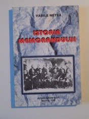 ISTORIA MEMORANDULUI-VASILE NETEA BUCURESTI 1993 foto