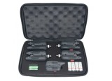 Set 4 Avertizoare Pescuit Wireless Baracuda RF1118 + Receptor, 8 Tonuri, Volum, Mute, Senzitivitate, LED, Antifurt, Distanta 200m