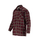 Camasa Flanel Cu Carouri Dungate / Bordo - L