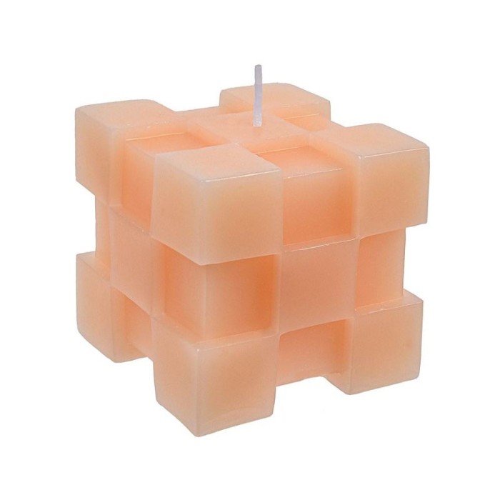Lumanare decorativa in forma de Cub, 9x9x8 cm, Somon, ATU-083957