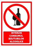 Indicator pentru interzis consumul bauturilor alcoolice