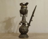 Narghilea indiana din argint, foarte Rara |piesa veche de colectie