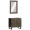 vidaXL Set de mobilier de baie 2 piese din lemn masiv de mango negru 3310000