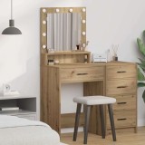 vidaXL Masă de Toaletă stejar artizanal 50 x 41 x 135 cm Lemn compozit
