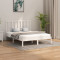 Cadru de pat, alb, 140x200 cm, lemn masiv GartenMobel Dekor