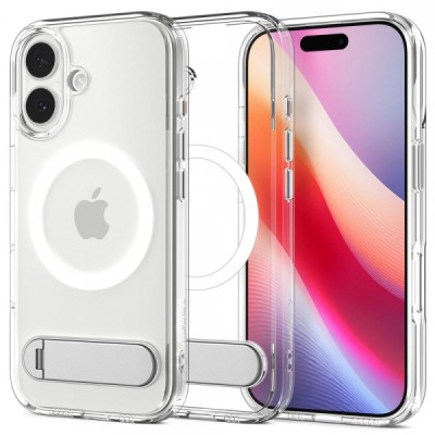 Husa MagSafe pentru Apple iPhone 17, Spigen, Ultra Hybrid S, Transparenta foto