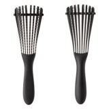 Perie triunghiulară pentru descurcat părul, neagră, plastic, CMCLASS