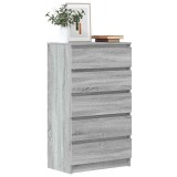 VidaXL Dulap cu sertar, gri sonoma, 60x36x103 cm, lemn prelucrat