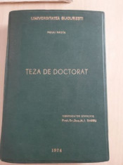 Mihai Nasta, Teza de doctorat, adnotata. Exemplar autor, cu corecturi foto