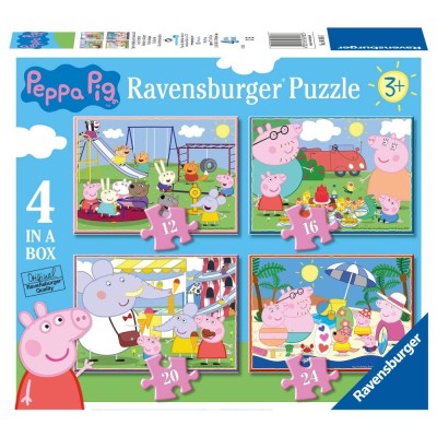 Ravensburger - Puzzle Peppa Pig 4 buc in cutie 12 16 20 24 piese foto