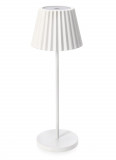 Lampa LED de exterior Artika, Bizzotto, 12.5x36 cm, cu baterie reincarcabila, otel acoperit cu pulbere, alb