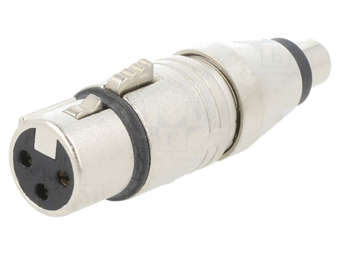 Conector RCA mamă, drept, aurit