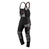 Pantaloni de lucru cu bretele NEO HD Slim, elastici, intariti, marimea XS