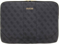 Husa Originala Guess Sleeve Leather Compatibila Cu Laptop/macbook Pro/air 13inch, Gri foto