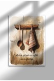 Unframed Kitchen Canvas Poster - Funny Romanian Quote - Digital Print - Se gateste cu suflet | A4 (21 x 29.7 cm)