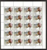 Cambodia 1983 Balloons 20 stamps in bloc, used J.17, Nestampilat