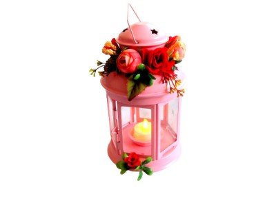 felinar decorat cu flori 42633 foto