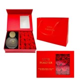 Cumpara ieftin Cutie cadou Love Forever cu 12 trandafiri de sapun si apa de toaleta Avon Far Away Glamour pentru femei 50 ml, cadou elegant si rafinat