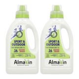Detergent rufe lichid AlmaWin Sport, 2 x 750 ml, pentru haine active si tehnice, curatare eficienta