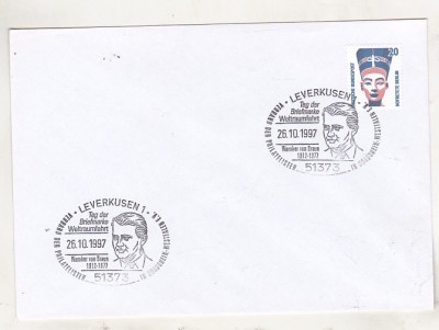bnk fil Germania RFG - plic stampila ocazionala Werner von Braun 1997 foto