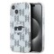 Husa pentru iPhone 15 / iPhone 14 / iPhone 13 - Karl Lagerfeld IML Luxury (KLHCP15SHKLPCHT) - Transparent Choupette Head&amp;Monogram