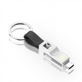 Cablu breloc pentru incarcare 3 in 1 iphone ,samsung ,huawei albastru